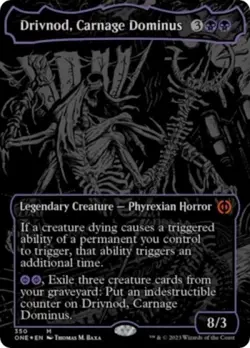 MTG English Drivnod, Carnage Dominus (Oil Slick Raised Foil) NM Foil - Image 1