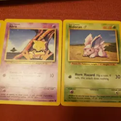 LP Pokemon TCG Base Set Lot 6 Cards dugtrio porygon weedle ghastly nidoran abra - Image 3