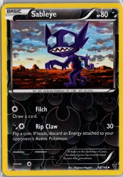 Sableye 68/146 XY Phantom Forces Pokemon Card - Reverse Holo HP - Image 1