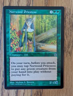 Magic The Gathering NORWOOD PRIESTESS PORTAL SECOND AGE NM Beautiful Card!! - Image 1
