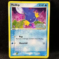 2006 Pokemon EX Crystal Guardians Reverse Holo Mudkip 58/100 - stamped - Image 1