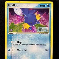 2006 Pokemon EX Crystal Guardians Reverse Holo Mudkip 58/100 - stamped - Image 3