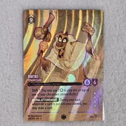Disney Lorcana Card Rafiki Ethereal Guide Enchanted 208 RAW UNGRADED Azurite Sea - Image 1
