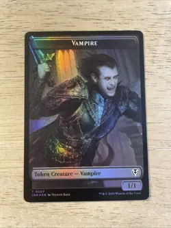 2025 Vampire Token Artifact Double Sided HOLO 1/1 No Scratches #T 0007 Rare!! - Image 1