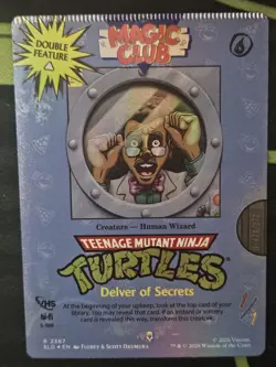 MISPRINT - CRIMPED *FOIL* Delver of Secrets (2367) TMNT Secret Lair VHS Villians - Image 1