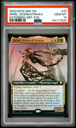 2023 MTG PHYREXIA: ALL WILL BE ONE COMMANDER #37 IXHEL, SCION OF ATRAXA PSA 10 - Image 1