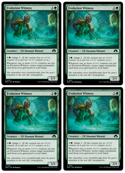 MTG - 4 x Evolution Witness (Playset) - Elf - Modern Horizons 3 (MH3) - M/NM - Image 1