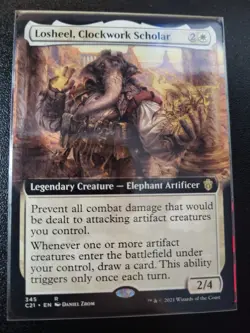 Losheel, Clockwork Scholar Extended Art Commander Masters NM Mtg Magic - Image 1