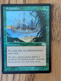 Magic The Gathering EXPLORATION URZA'S SAGA (1998) Enchantment Nice Condition - Image 1