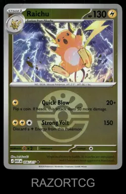 RAICHU (FRIEND BALL) 056/217 UC ASCENDED HEROES POKEMON NM/M - Image 1