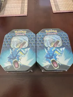 Pokemon TCG Hidden Fates Gyarados GX Tin NEW & Factory Sealed X2 - Image 1