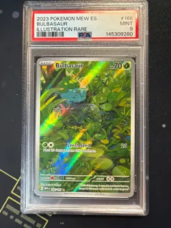 PSA 9 Bulbasaur Illustration Rare 166/165 Pokemon 151 - Image 1