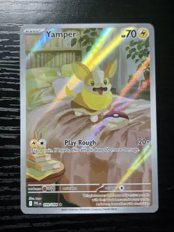 Yamper 099/094 Phantasmal Flames Illustration Rare Pokemon Card NM - Image 1