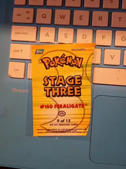 2001 Topps Pokemon T.V. Animation Edition Diecut 9/15 #160 Feraligatr Stage 3 - Image 2