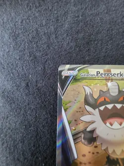 Pokemon TCG Galarian Perrserker V 184/196 Lost Origin Ultra Rare Full Art Holo - Image 3