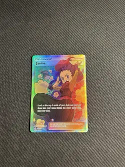 Pokemon TCG Janine (Full Art) 210/214 Sm-Unbroken Bonds Holo LP - Image 3