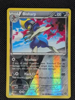 Bisharp 64/114 Holo Rare Steam Siege Pokemon Reverse Holo Lightly Played - Image 1