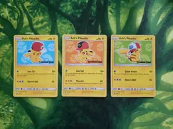 Pokemon Pikachu I Choose you Ash's Pikachu SM110 SM112 SM113 Black Star Promos - Image 1