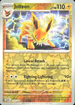 Jolteon SV: Scarlet & Violet 151 135/165 NM - Pokemon TCG - Image 1