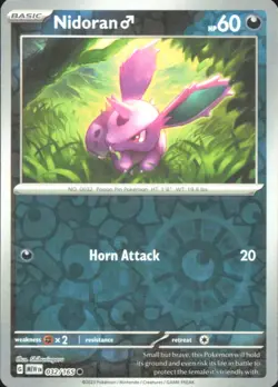 Nidoran M SV: Scarlet & Violet 151 032/165 NM - Pokemon TCG - Image 1