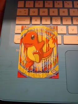 Charmander #04 10 of 10 Pokemon Topps TV Animation Edition Sticker NM - Image 1