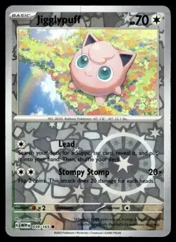 Jigglypuff 039/165 Common 151 Pokemon Reverse Holo Near Mint - Image 1