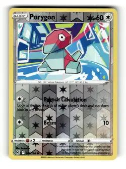 Porygon 140/196 Common Lost Origin Pokemon Reverse Holo - Image 1
