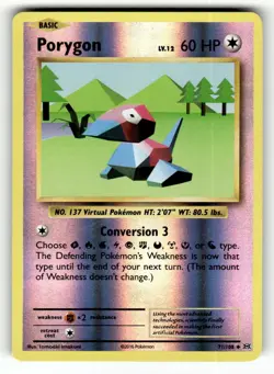 Porygon 71/108 Uncommon Evolutions Reverse Holo Pokemon Near Mint - Image 1