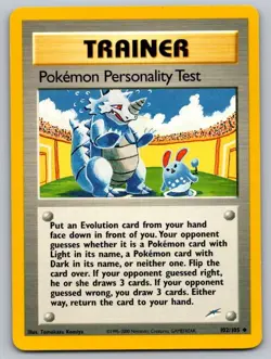 Pokemon Personality Test 102/105 Uncommon Neo Destiny Pokemon Unlimited LP - Image 1