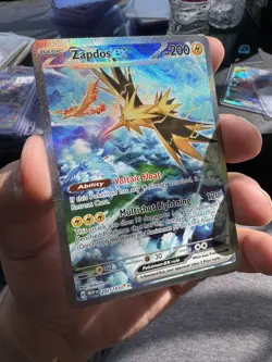 Zapdos EX 202/165 Scarlet & Violet 151 Special Illustration Rare Pokemon TCG NM - Image 2