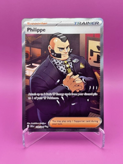 Pokemon PHILIPPE Full Art Double Rare Trainer Holo Chaos Rising 110/086 NM/M - Image 1