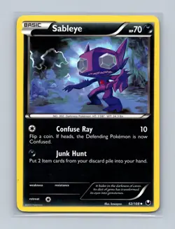Sableye 62/108 Uncommon Dark Explorers Pokemon Lightly Played - Image 1