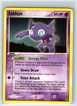 Sableye 22/108 Rare Power Keepers Pokemon Lightly Played - Image 1