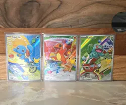 Pokemon First Partner Illustration Collection Series 1 Kanto Gen 1 Starter Set - Image 1