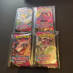 Pokemon TCG Game Factory Sealed Authentic Fusion Strike Pack Art Set Of 4 - Image 1