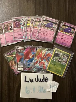 Pokemon: Scyther 2nd Place Pokemon League and Gengar Lot. Read Description - Image 1