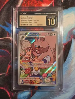 2025 Pokemon #205/182 Arven's Greedent Destined Rivals CGC 10 PRISTINE - Image 1