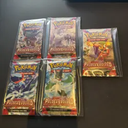 Pokemon Paldea Evolved Sealed Booster Packs (X5) - Full Art Set - Image 1