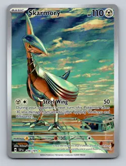 Pokemon TCG Skarmory Holo Illustration Rare SV08: Surging Sparks 209/191 - Image 1