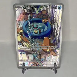 Pokemon Squirtle 148/142 Sv07: Stellar Crown Illustration Rare Holo 60 HP - Image 1