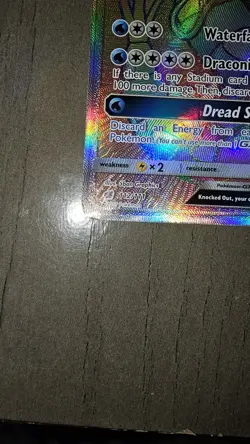 Pokemon Gyarados GX TCG Full Art Rainbow Secret Rare 112/111 Crimson Invasion - Image 2
