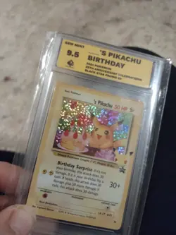 Pokemon TCG Pikachu (Birthday Pikachu) Wizards Black Star Promos 24 Holo Promo - Image 1