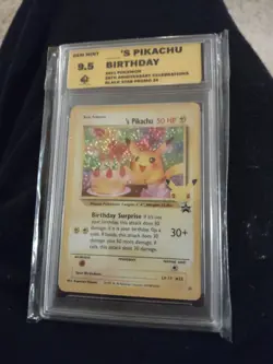 Pokemon TCG Pikachu (Birthday Pikachu) Wizards Black Star Promos 24 Holo Promo - Image 5