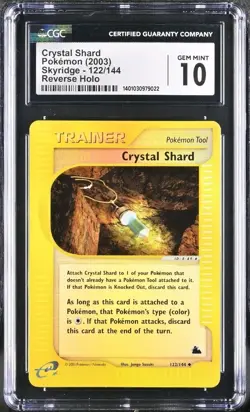 Crystal Shard 122/144 Reverse Holo Skyridge 2003 Pokemon CGC 10 GEM MINT (CS3) - Image 1