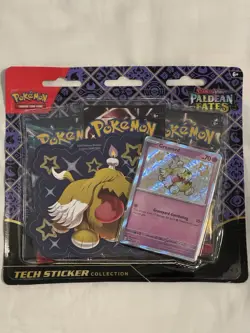 Pokemon Paldean Fates Tech Sticker Collection Lot of 2 Maschiff, Greavard Sealed - Image 2