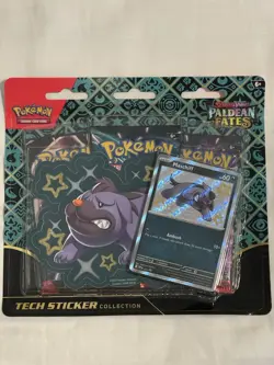 Pokemon Paldean Fates Tech Sticker Collection Lot of 2 Maschiff, Greavard Sealed - Image 3
