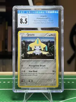 XY195 Jirachi Holo CGC 8.5 2017 BLACK STAR PROMO VOLCANION MYTHICAL - Image 1