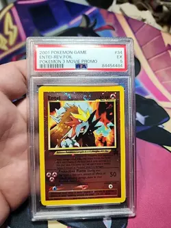 Swirl POKEMON 2001 Game Movie Promo ENTEI Reverse Foil 34 PSA 5 RARE Double Holo - Image 1