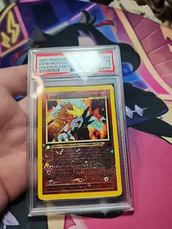 Swirl POKEMON 2001 Game Movie Promo ENTEI Reverse Foil 34 PSA 5 RARE Double Holo - Image 2