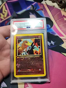 Swirl POKEMON 2001 Game Movie Promo ENTEI Reverse Foil 34 PSA 5 RARE Double Holo - Image 3